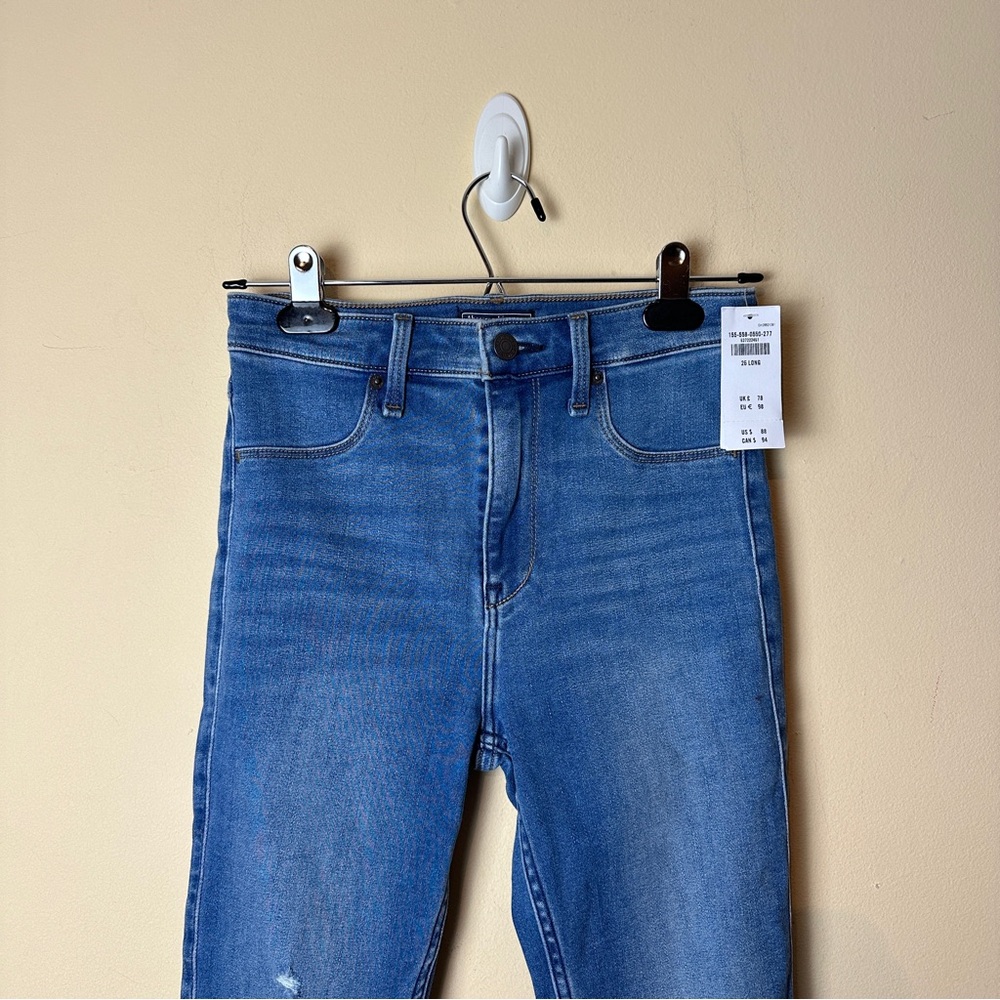 Abercrombie & Fitch Distressed High Rise Jean Leggings Womens Size 26 / 2 Long - Picture 4 of 16